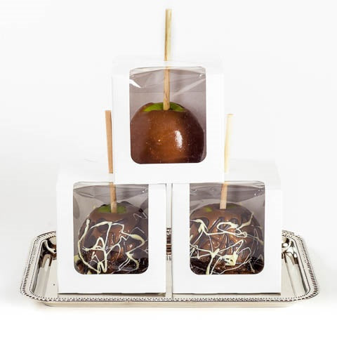 Assortment of caramel apples